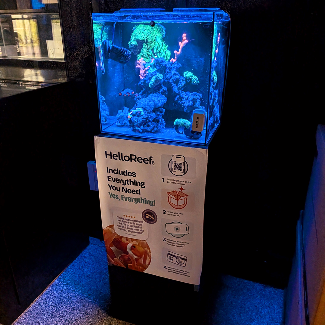 Hello Reef 15-gallon AIO Glass Cube Tank