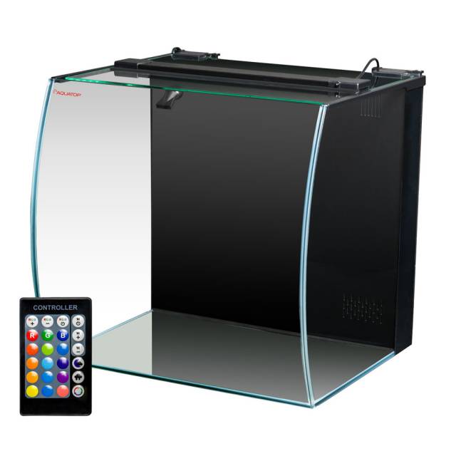 Aquatop 13.5-gallon Bow Front Glass Aquarium Kit, BFK-13