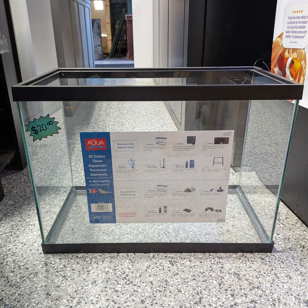Aquaculture 20-gallon Glass Aquarium/ Terrarium